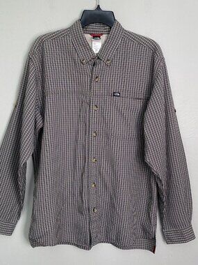 The NOrth Face Neutral checked Button Down shirts size Medium Cuffed Sleeves